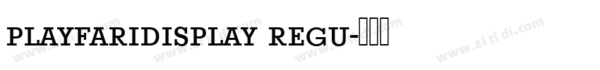 playfaridisplay regu字体转换